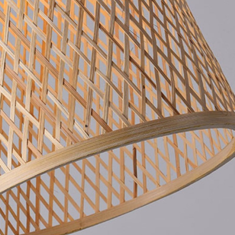 Ritta Design Italien Luminaires Suspensions Dôme Vintage Bamboo Bois Chambre à Coucher - Neutralighting