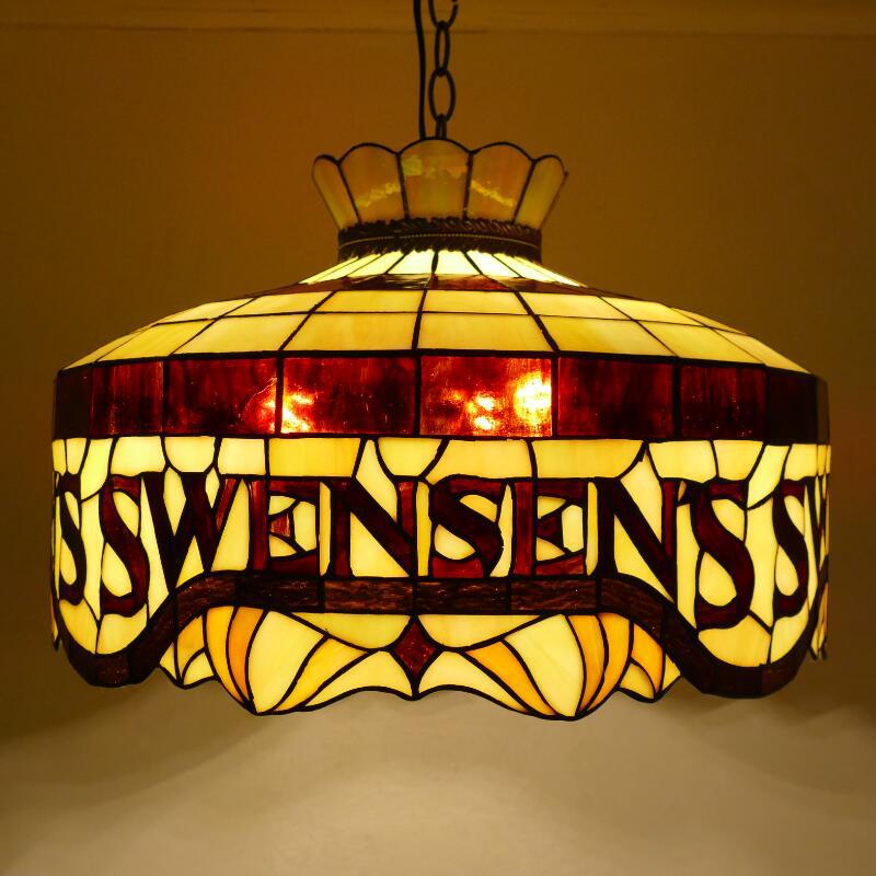 Tiffany Vintage LED Suspension Métal Verre Chambre À Coucher - Neutralighting