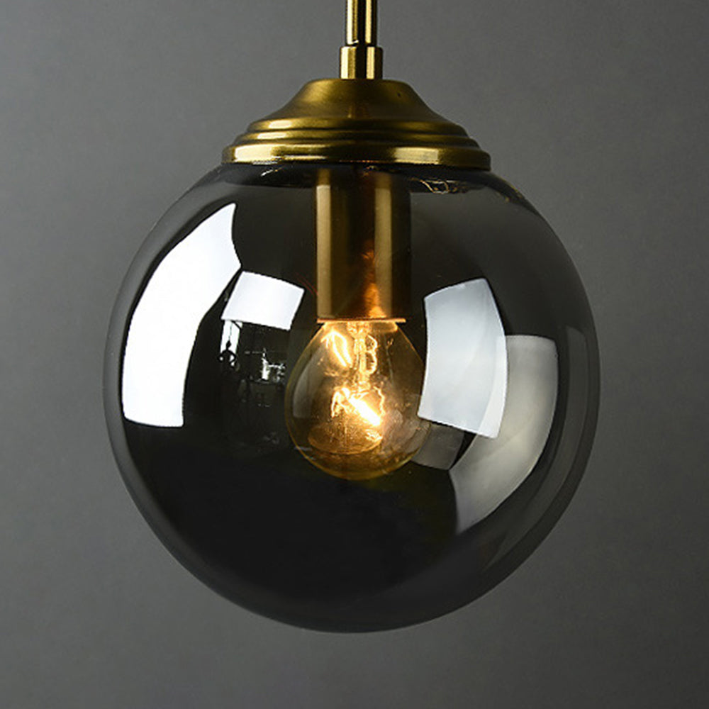 Valentina Applique Globe Murale Moderne, Métal/Verre, Gris/Ambre/Transparent/Blanc, Salle à Manger - Neutralighting