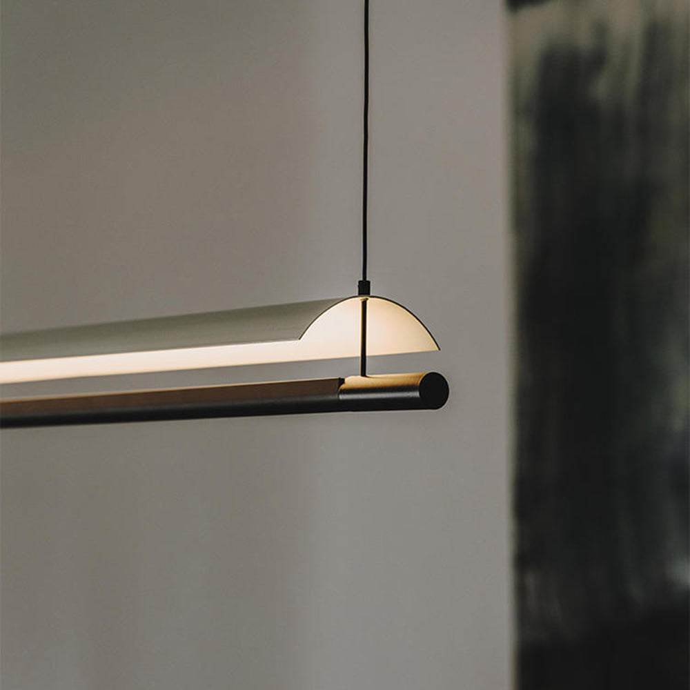 Ray Suspension Linéaire Inhabituel, Métal/Acrylique, Noir, Salon/Restaurant - Neutralighting