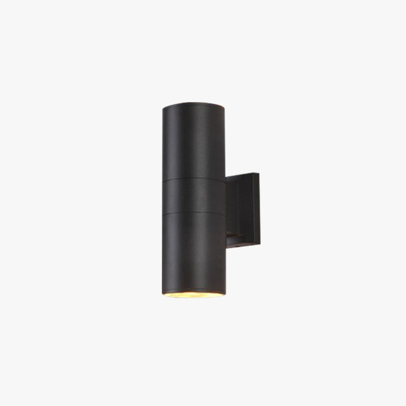 Kren Applique Extérieure Cylindre Simple. Verre. Noir. Cour - Neutralighting