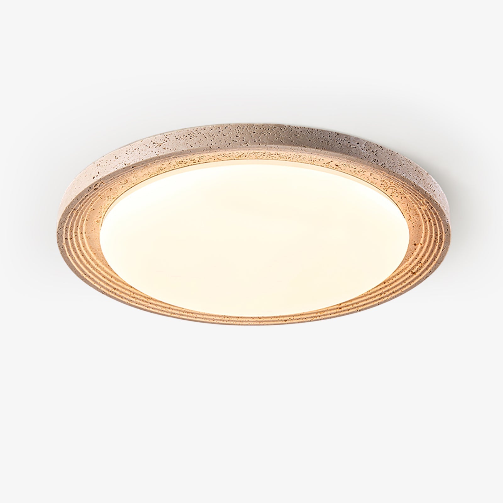 Olphaan Plafonnier en Travertin À Anneaux - Neutralighting