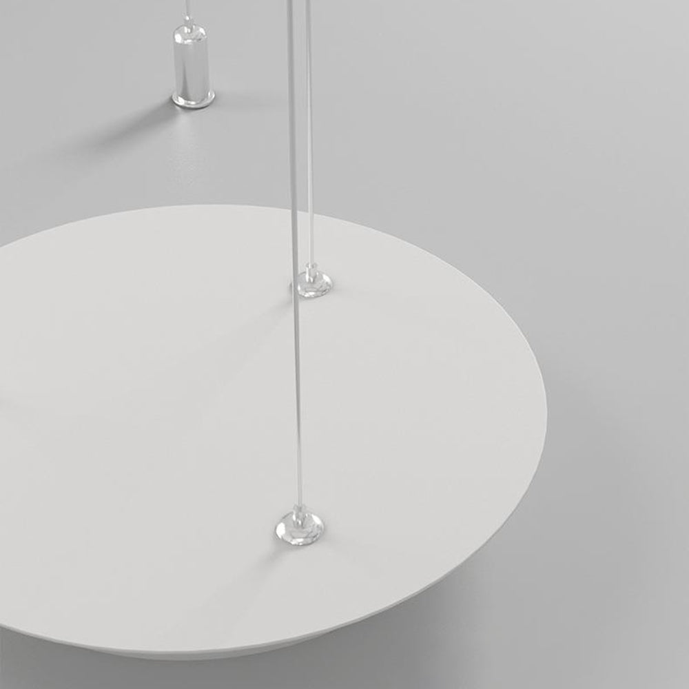 Arisha Suspension Ronde Moderne, Métal/Acrylique, Noir/Blanc, Salle de Séjour/Salle à Manger - Neutralighting