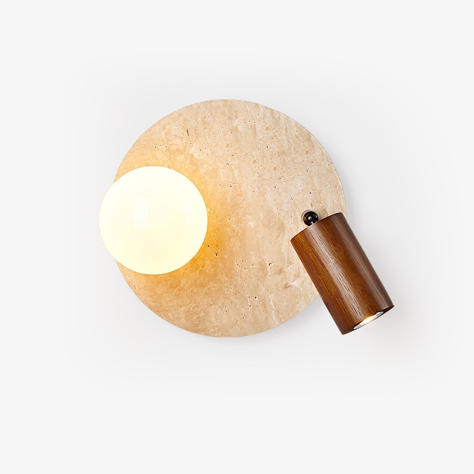 Armara Travertine Disc Wall Light - Letslighting
