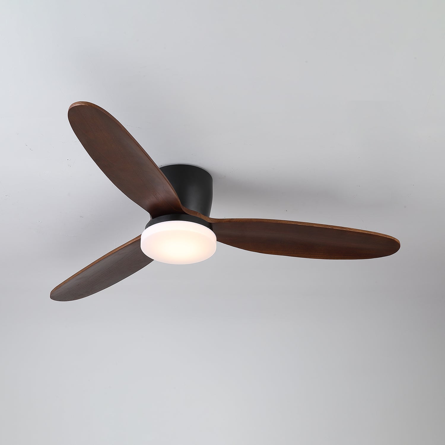 Plafonnier ventilateur Athyrs, Dia 106cm, Noyer et Blanc