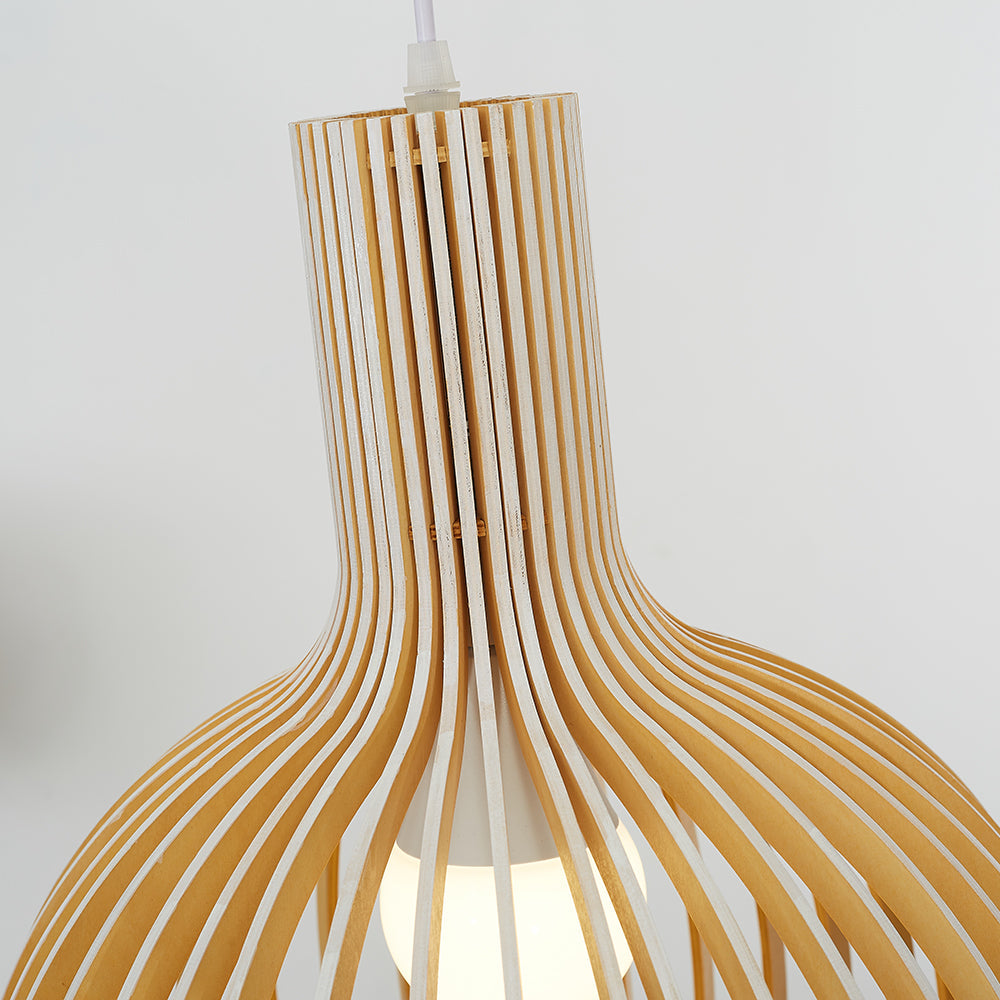 Inosa Suspension Design en Bois Sculpté Naturel Salle à Manger - Neutralighting