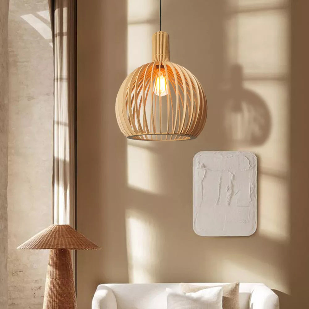 Inosa Suspension Design en Bois Sculpté Naturel Salle à Manger - Neutralighting