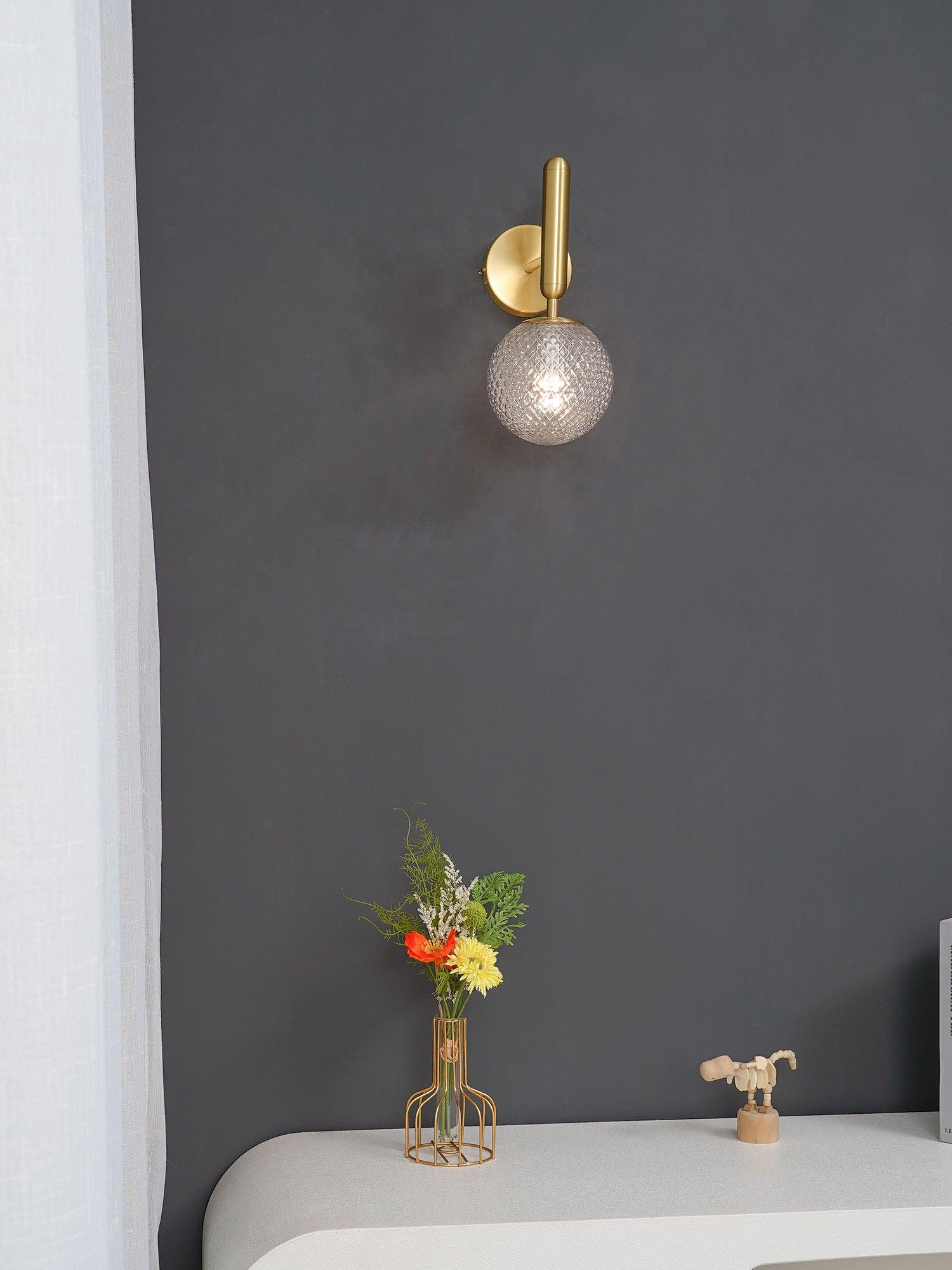 Lustra Wall Lamp Plug In Glass Globe Nordic - Neutralighting