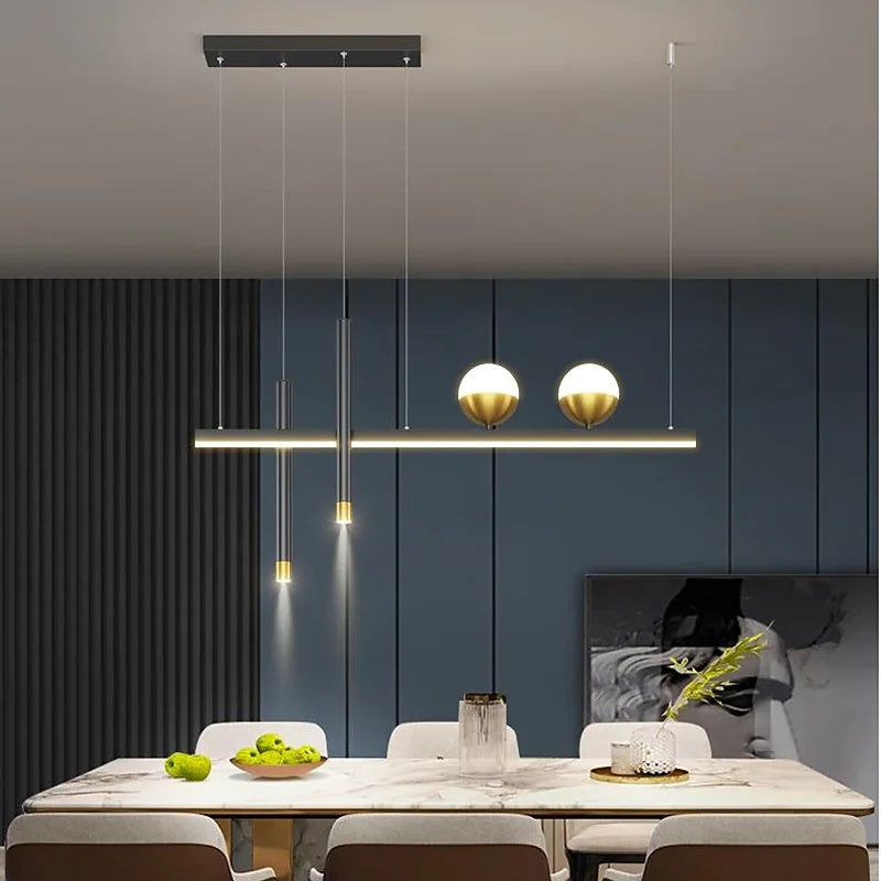 Arisha Luminaires Suspension Minimaliste Globe Double Métal Salle à manger - Neutralighting