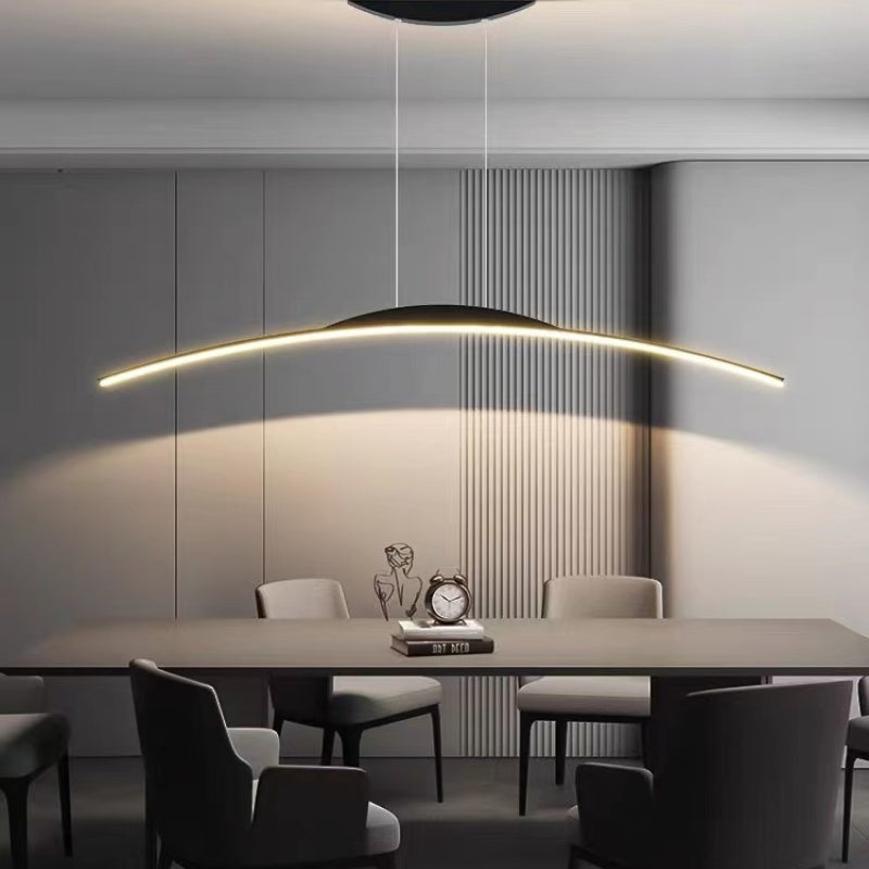 Arisha Suspension Moderne Linéaire LED Simple Nordique Noir Salon - Neutralighting