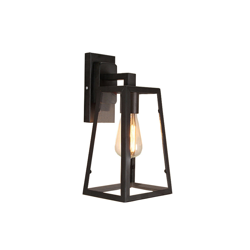 Silva Applique Murale Landerne Industriel, Métal/Verre, Noir, Extérieur - Neutralighting
