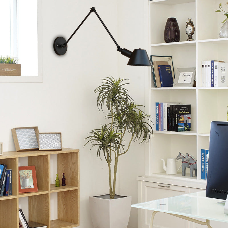 Epoch Applique Mural Pliable, Métal, Noir/Rouille, Bureau - Neutralighting