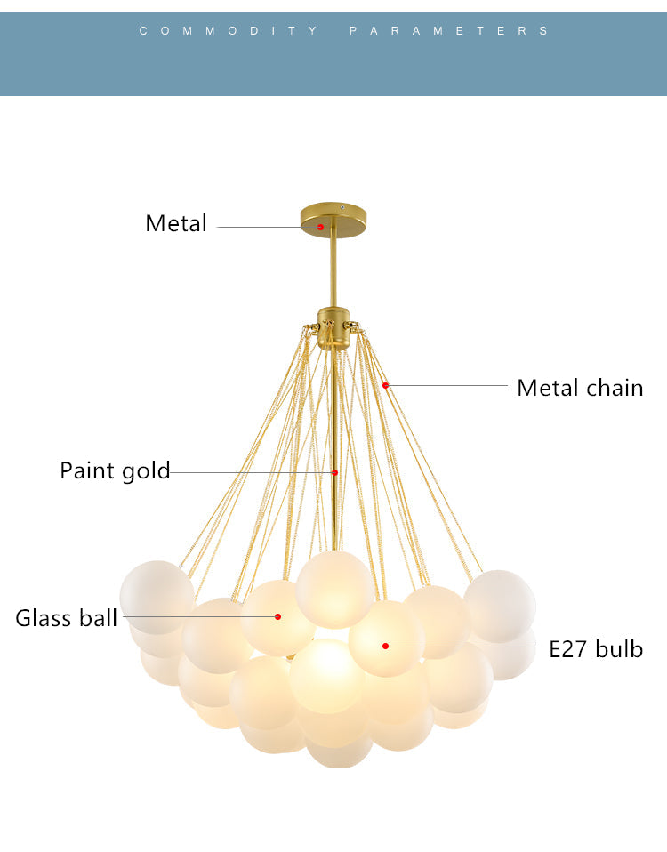 Valentina Lustre Globe Modenre, Fer/Verre, Noir/Blanc, Salon - Neutralighting