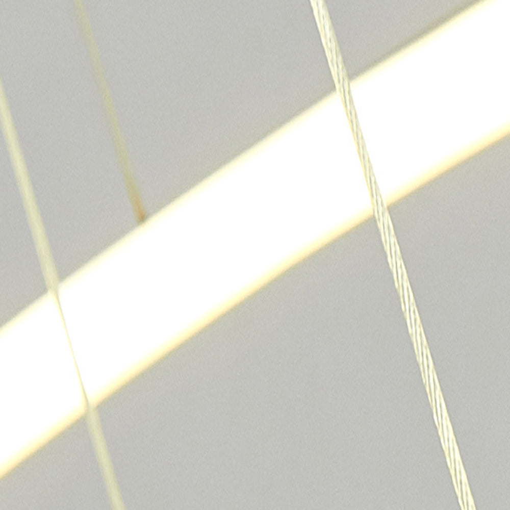 Arisha Grande Design LED Luminaires Suspensions Anneau Moderne Acrylique Doré Salon - Neutralighting