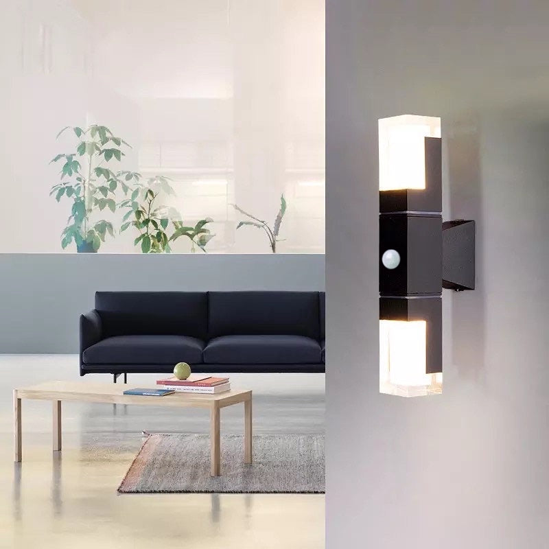 Gaela Applique Murale Rectangulaire Moderne Noir. Couloir - Neutralighting