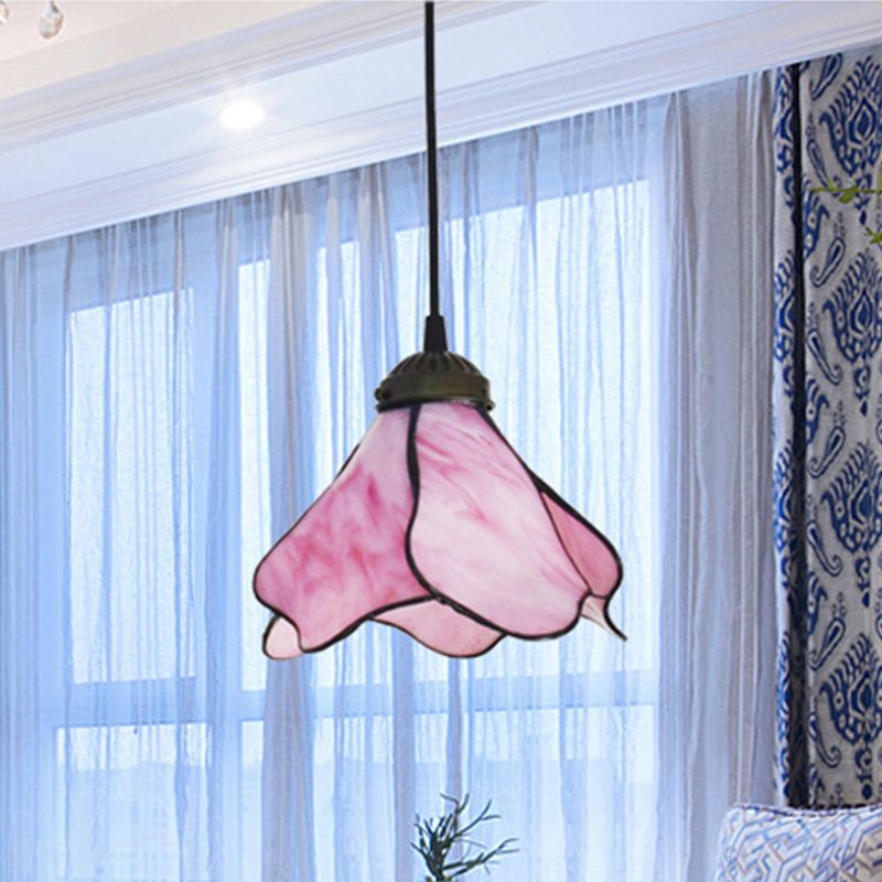 Ray Fleur Moderne LED Suspension Rose Bleu Métal Résine Salon - Neutralighting