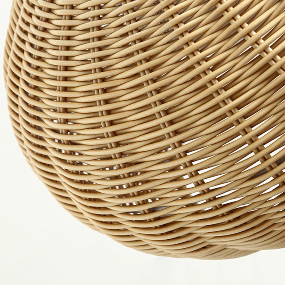 Ritta Moderne LED Suspension Café Beige Métal/Rotin Extérieur - Neutralighting