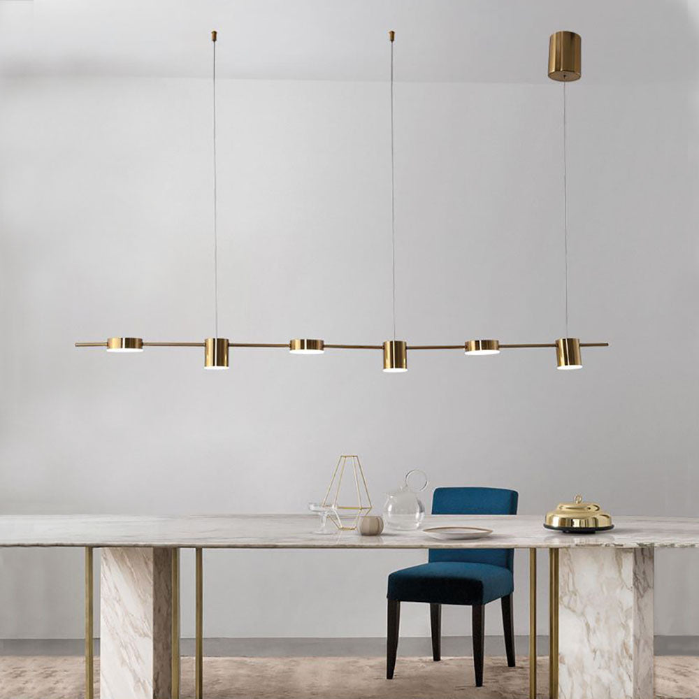 Arisha Modern LED Suspension Or Noir Métal Salon Chambre à Coucher - Neutralighting