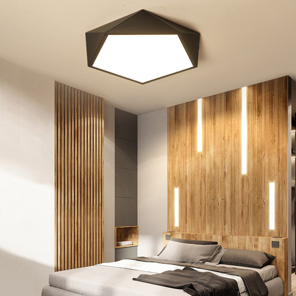 Arisha Design LED Plafonnier Simple Moderne Métal Noir/Blanc Salon - Neutralighting