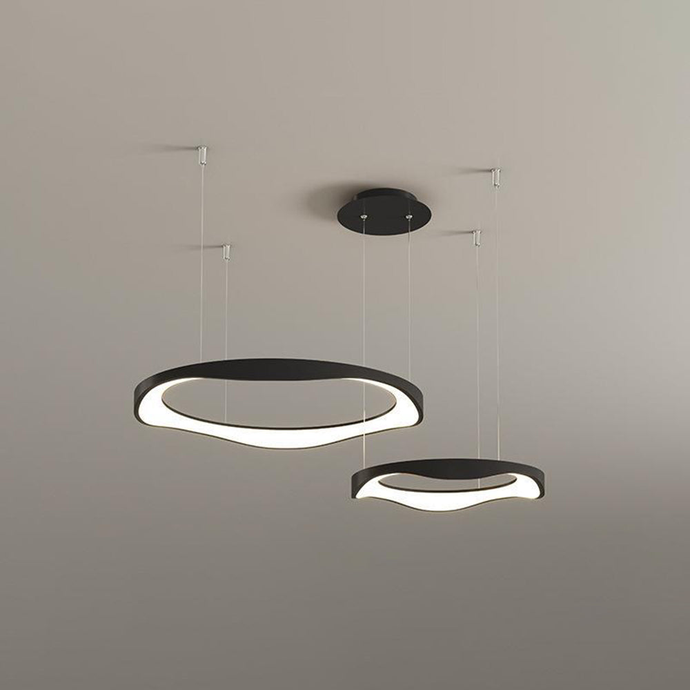 Arisha Suspension Ronde Moderne, Métal/Acrylique, Noir/Blanc, Salle de Séjour/Salle à Manger - Neutralighting