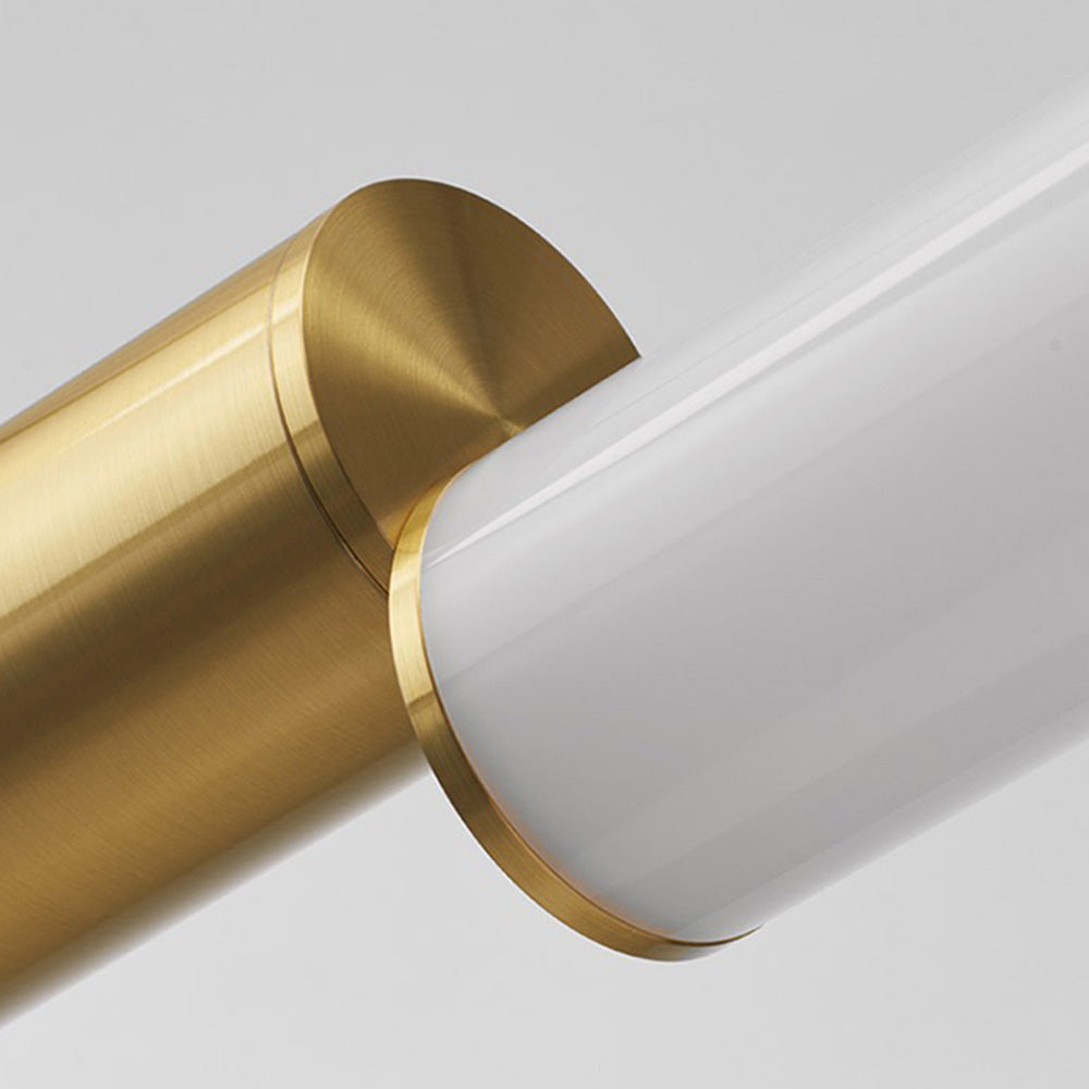 Ray Suspension Linéaire Minimaliste, Aluminium/PVC, Or, Salon - Neutralighting