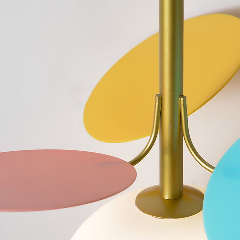 Arisha Luminaires Suspensions Globe Moderne Design Métal Verre Multicolore/Blanc Salon/Chambre d'Enfant - Neutralighting