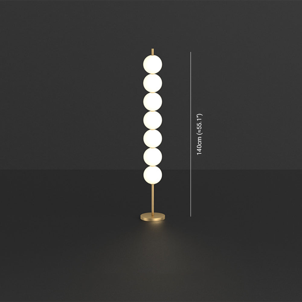 Valentina Design Lampadaire Globe Moderne Métal Laiton/Blanc Salon