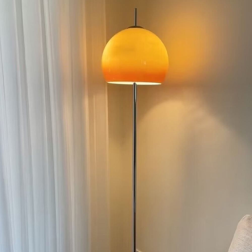 Mira Lampadaire Champignon Moderne, Métal/Verre, Jaune, Salon - Neutralighting