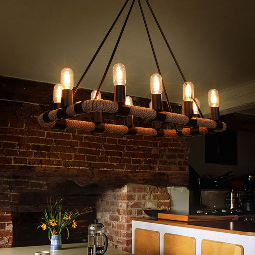 Silva Industrielle LED Luminaires Suspensions Rétro Métal Noir Salon/Chambre à Coucher - Neutralighting