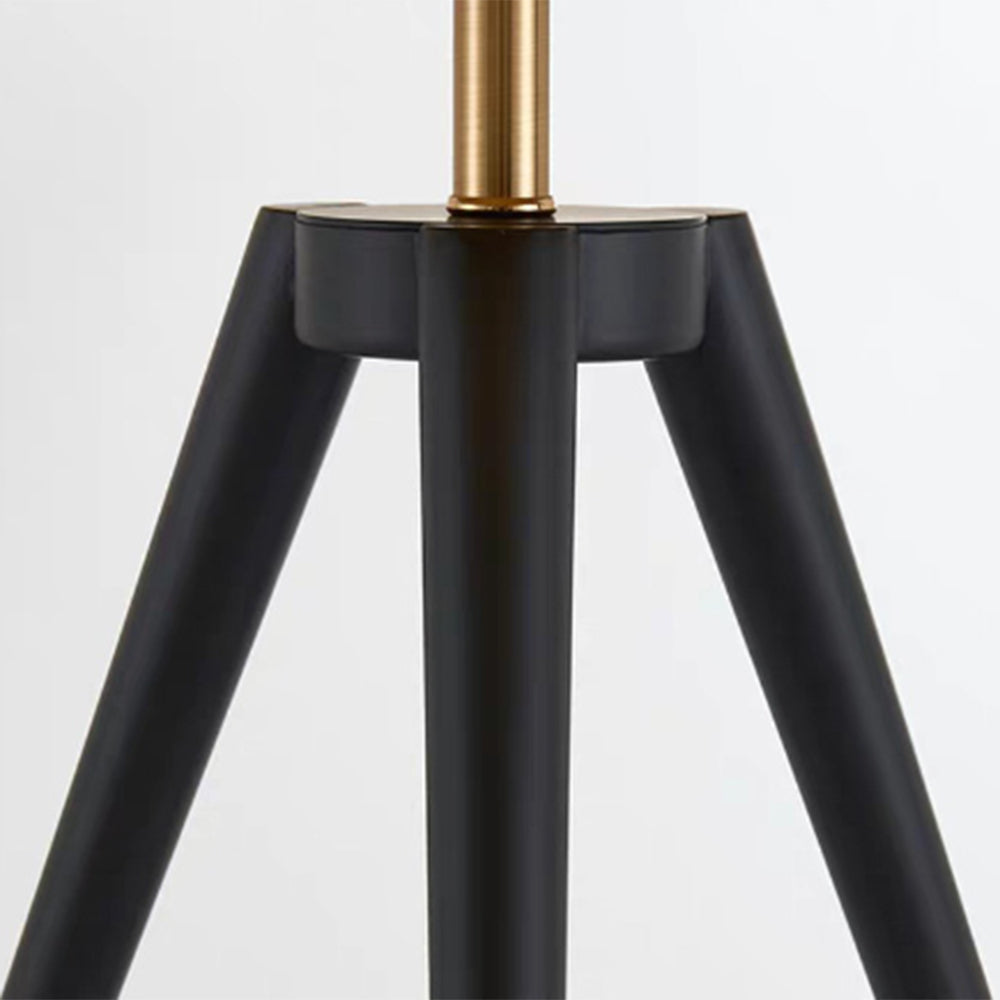 Arisha Design Lampadaire Tripode Moderne Métal Noir Or Bureau/Chambre à Coucher/Salon