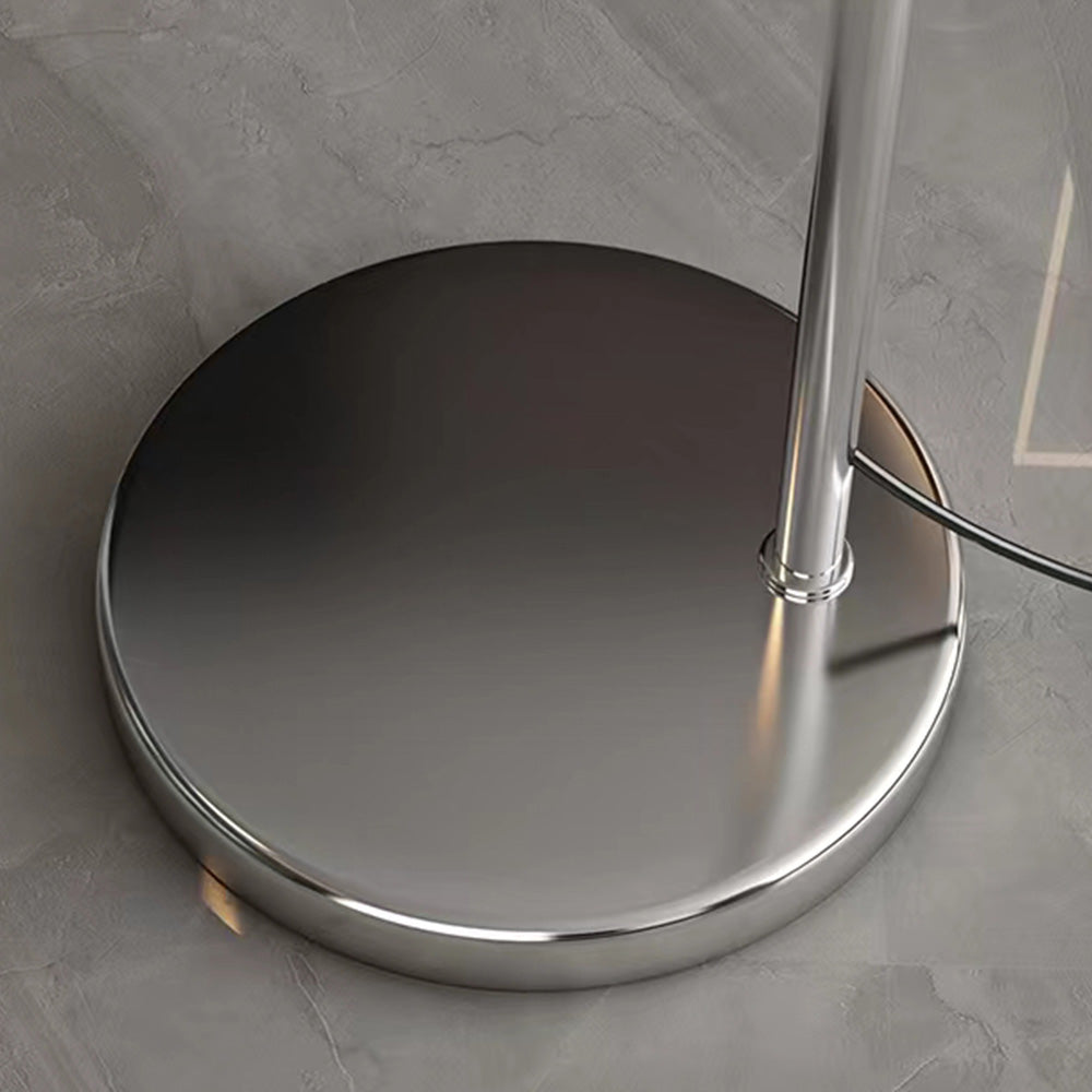 Mira Design Lampadaire Canne à Pêche Simple Argent Métal/Verre Chrome Salon Grande