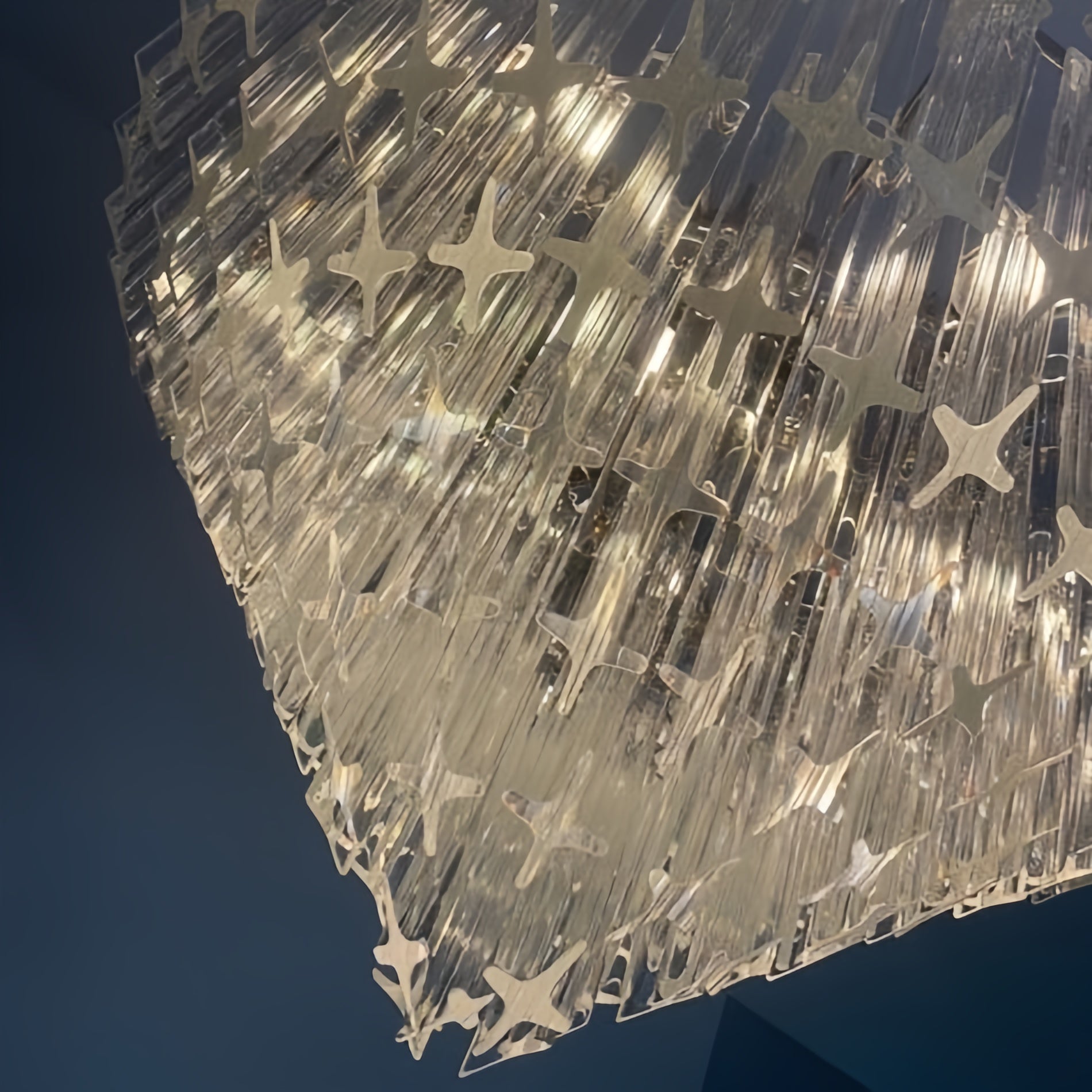 Silva Moderne Luxe Art LED Suspension Verre Salon - Neutralighting