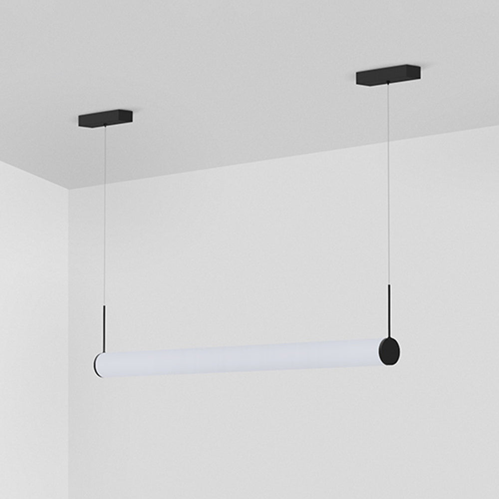 Ray Suspension Extérieure Cylindre Moderne, Métal/Acrylique, Noir/Blanc, Balcon - Neutralighting