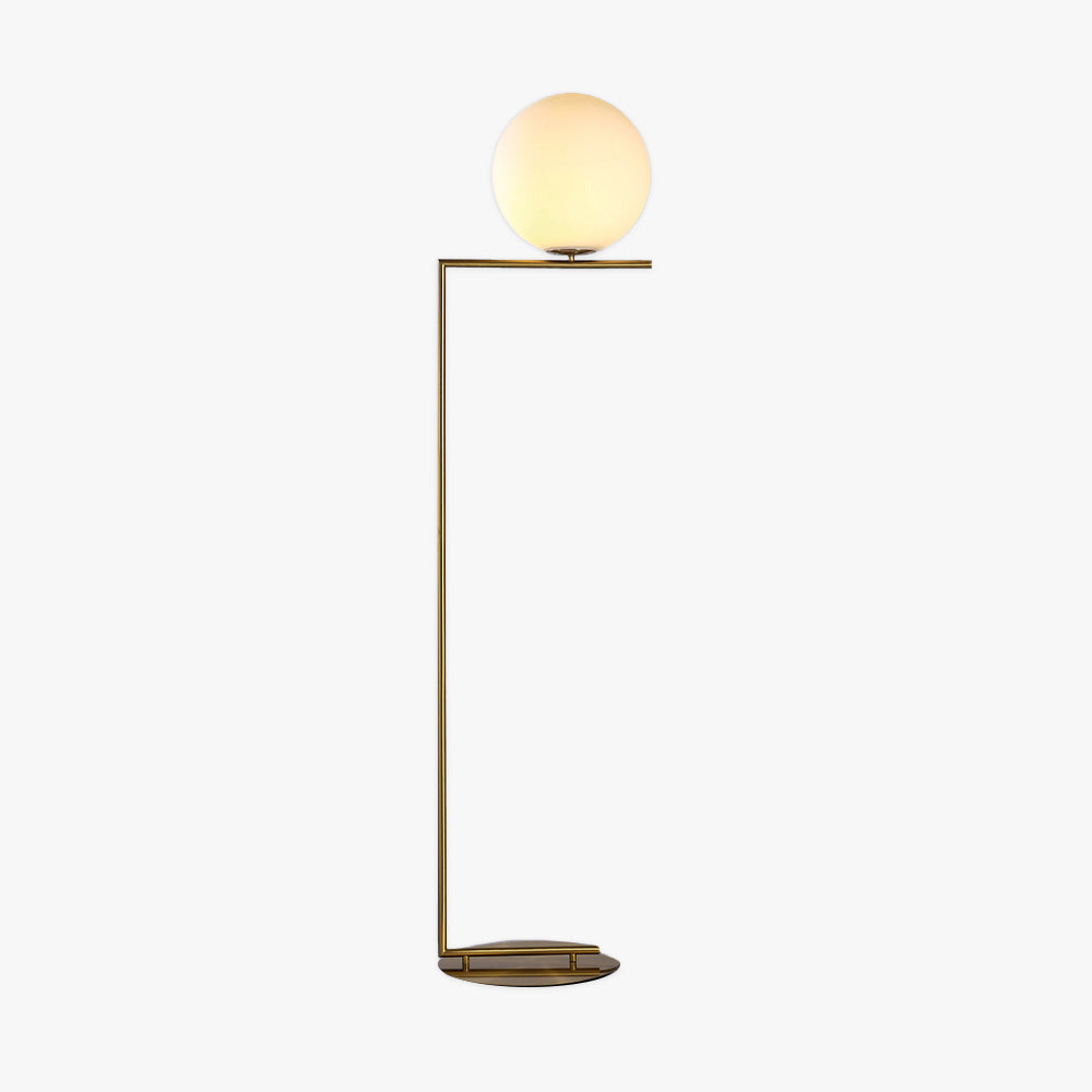 Valentina Lampadaire Globe Moderne Métal/Verre Laiton/Argent Salon/Chambre