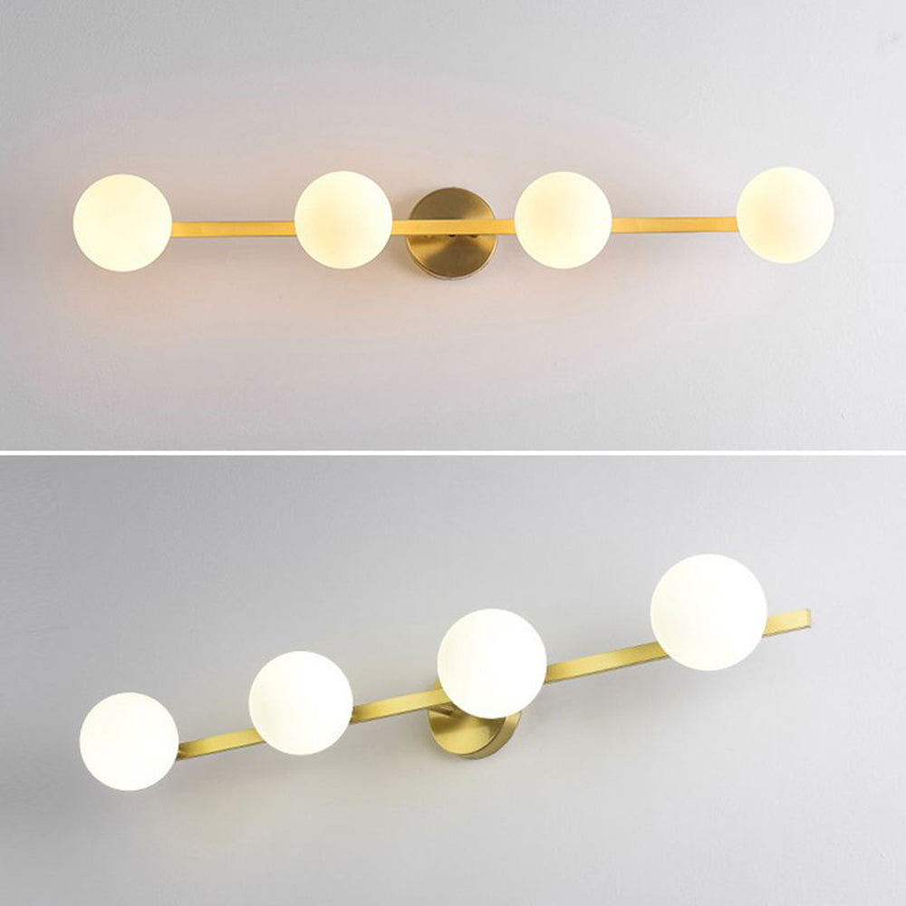 Valentina Applique Murale Design LED Linéaire Globe Moderne Métal/Verre Intérieur Salle de Bain - Neutralighting