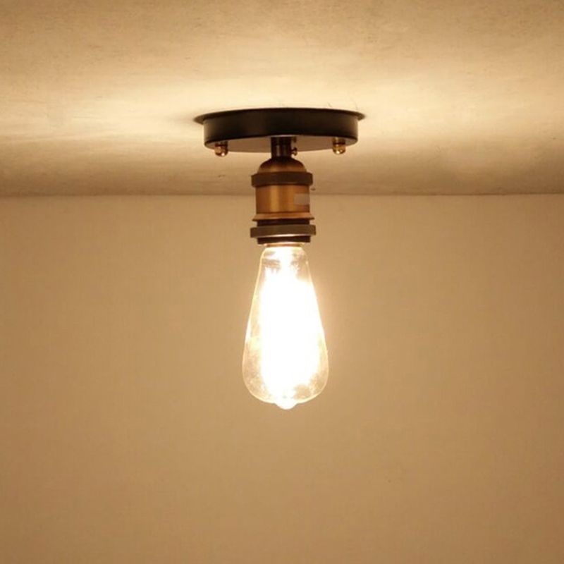 Silva Industriel LED Plafonnier Noir Or Métal Salle à manger - Neutralighting