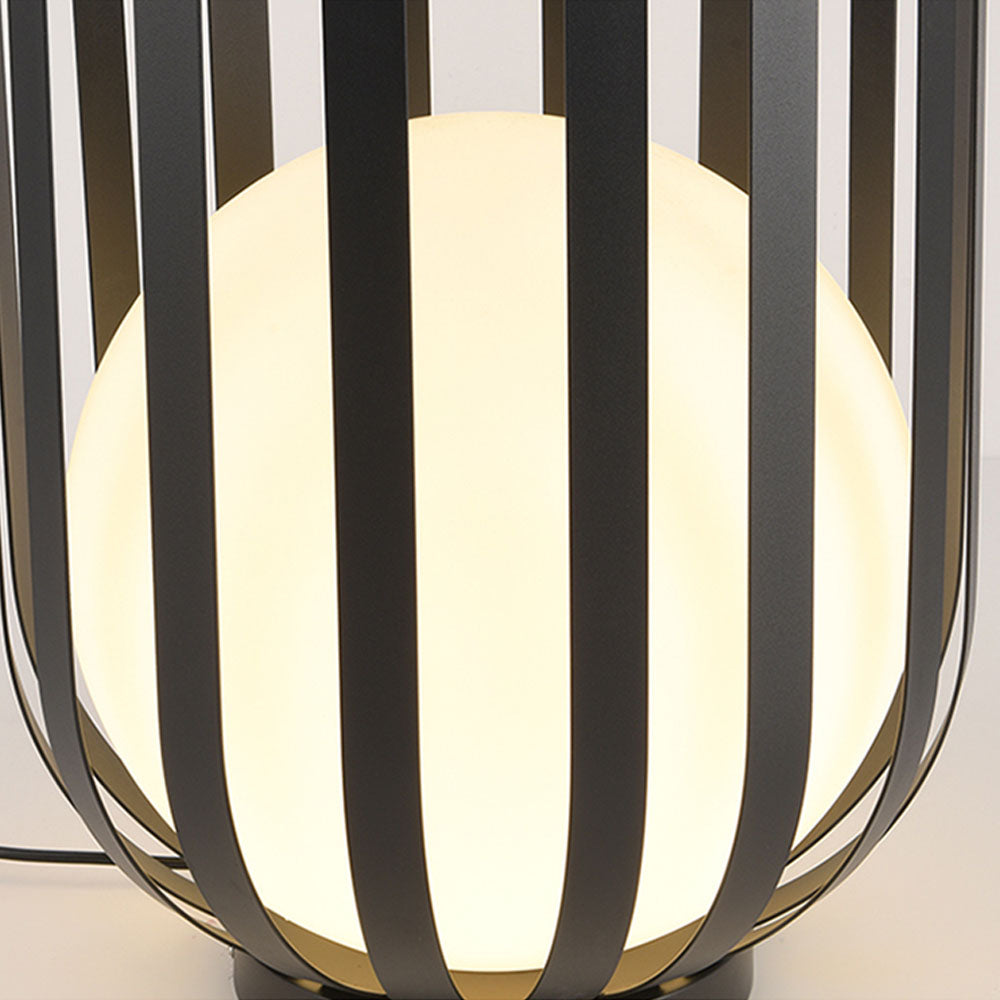 Ray Lampadaire Solaire Globe Moderne, Métal, Noir, Allée