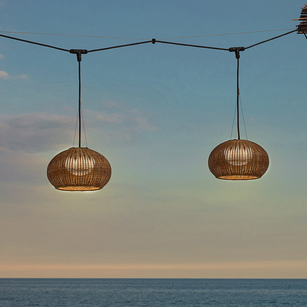 Ritta Suspension Extérieure Landerne Simple, Bambou, Bois, Jardin - Neutralighting