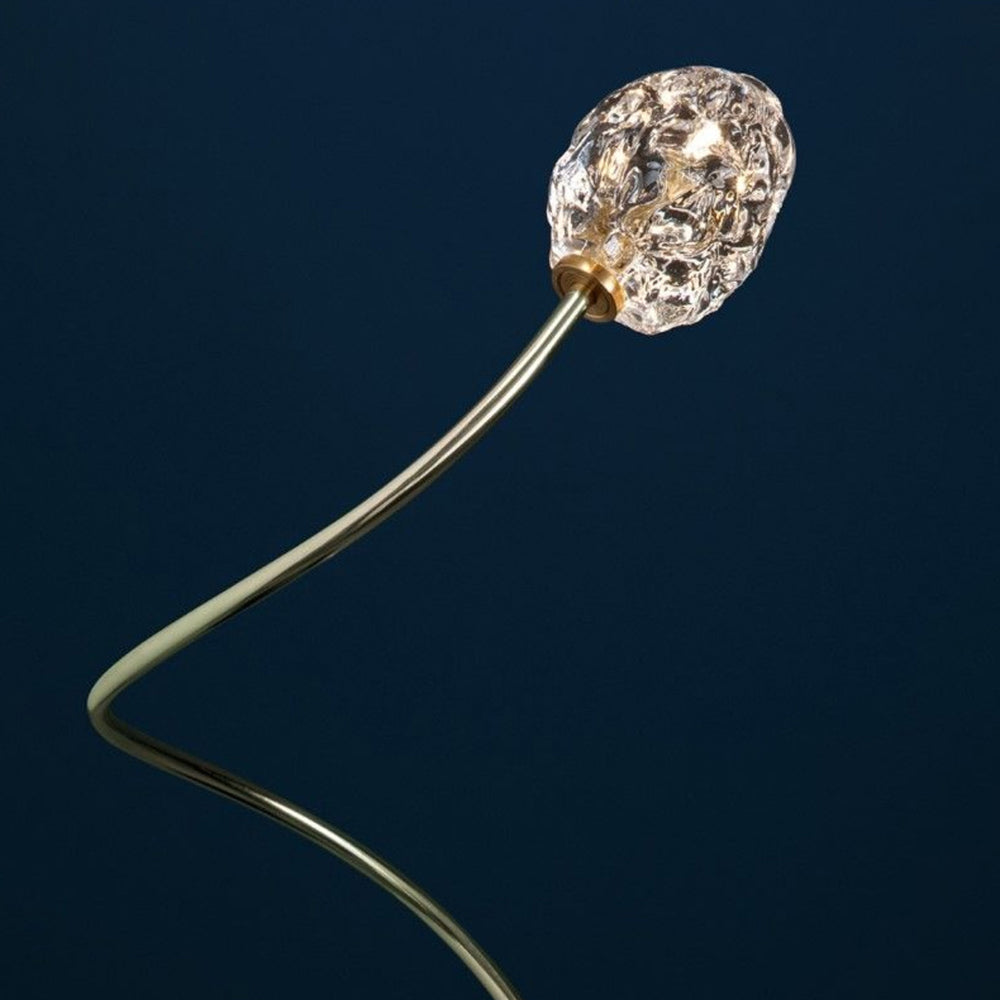 Arisha Lampe Extérieure au Sol Linéaire Simple, Métal/Verre, Or, Jardin - Neutralighting