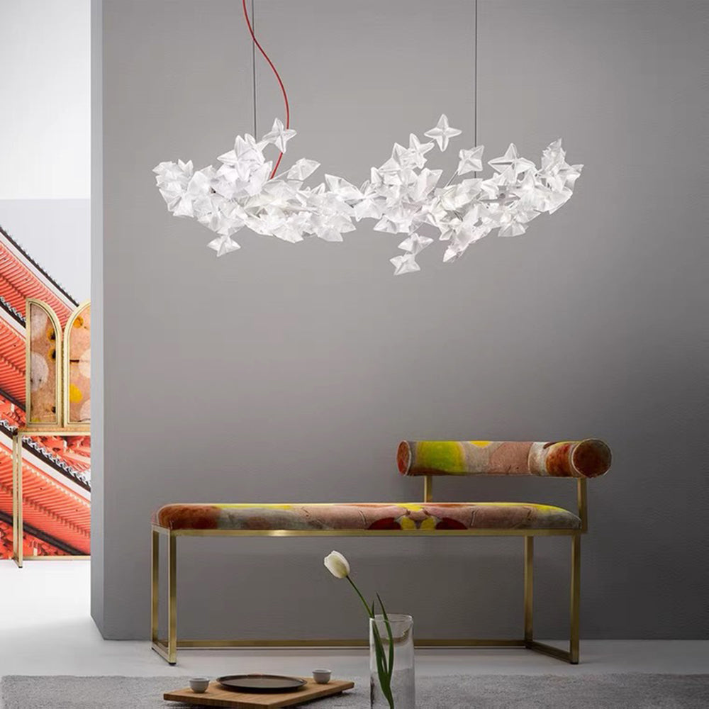 Olivia Suspension Etoile Moderne, PVC, Transparent, Salon - Neutralighting