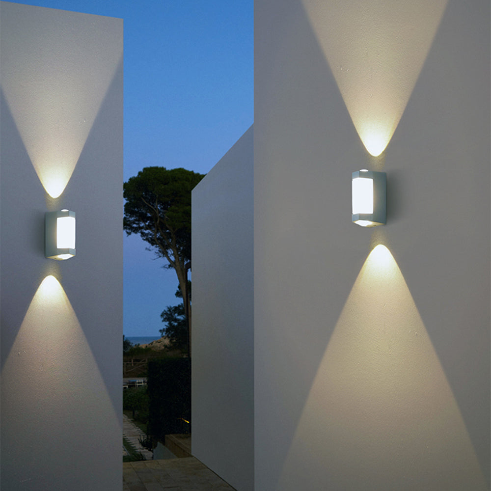 Ray Design LED Applique Murale Blanc/Noir Métal/Acrylique Extérieur - Neutralighting