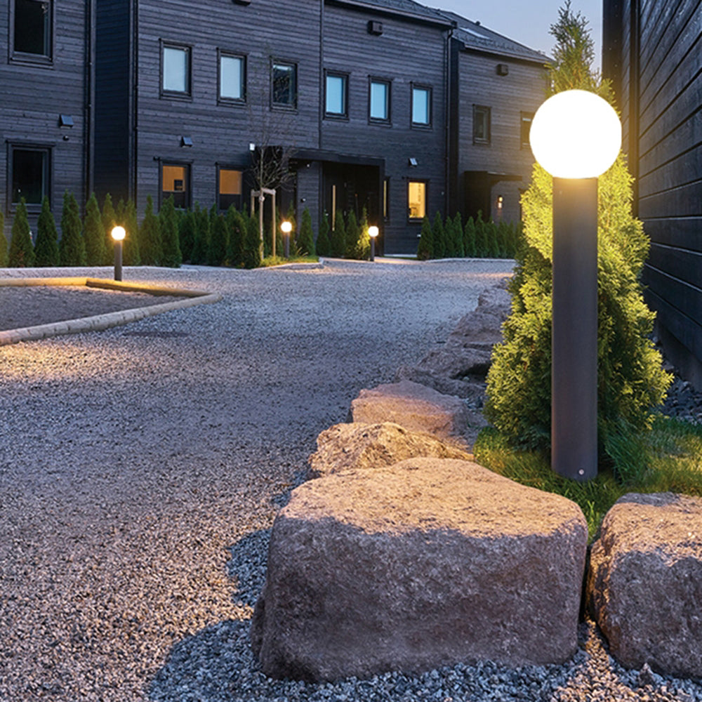 Ray Moderne LED Lampadaire Extérieur Noir Métal Allée Cour - Neutralighting