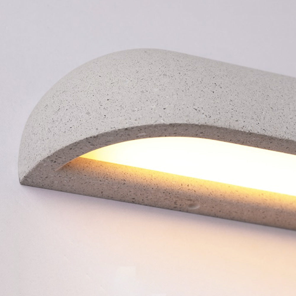 Ray Applique Demi-Elliptique Vintage, Métal/Pierre, Noir/Blanc, Terrasse - Neutralighting