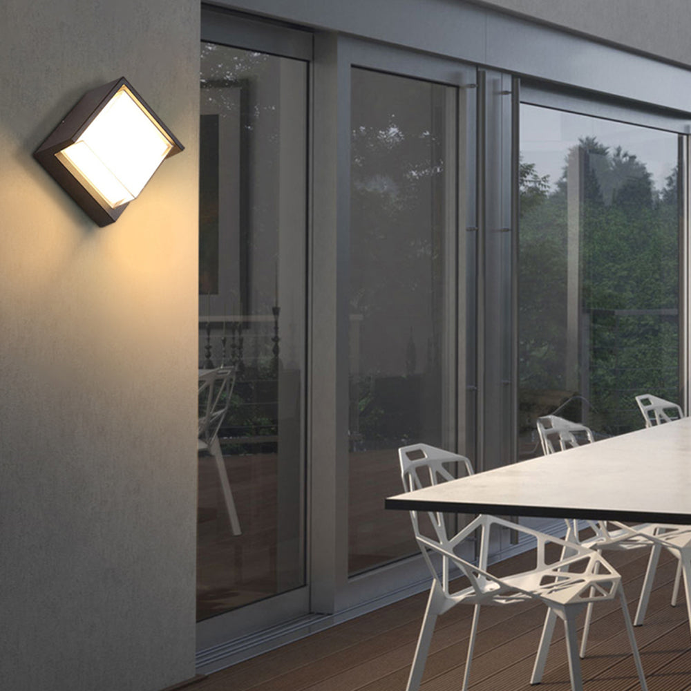 Ray Moderne LED Applique Murale Noir Métal/Acrylique Extérieur - Neutralighting