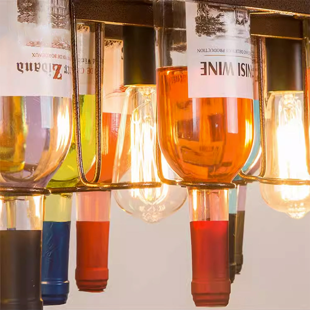 Valentina LED Art Déco Bouteille de Vin Verre Suspension Chambre Salon - Neutralighting