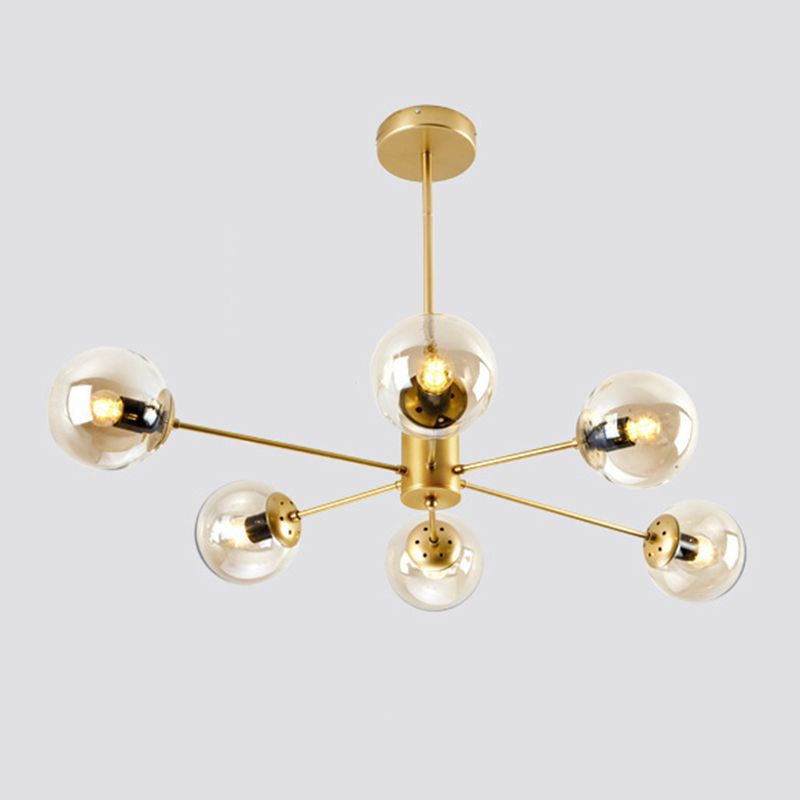 Valentina Suspension Multi Retro, Metal/Verre, Noir/Or, Salon - Neutralighting