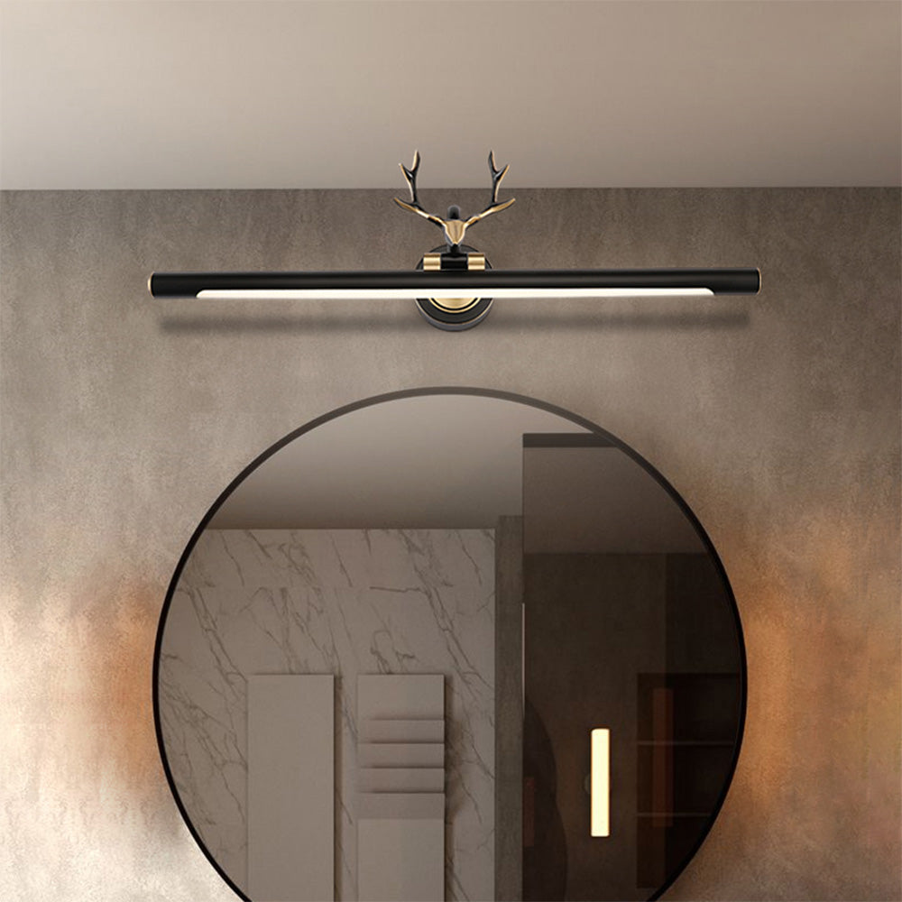 Arisha Design Italien LED Applique Murale Cerf Métal et Acrylique Noir Chambre/Salle de Bain - Neutralighting