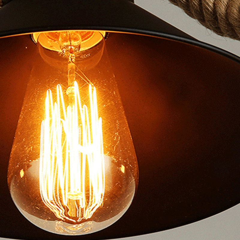 Epoch Lampe à Suspension LED Noire Vintage en Métal Pour Café - Neutralighting
