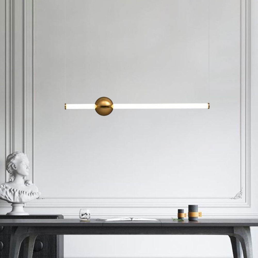 Ray Moderne LED Suspension Or Blanc Métal Verre Salon Salle à manger - Neutralighting