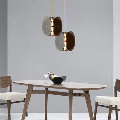 Valentina Suspension Rond LED Simplicité Noir Métal/Verre Chambre à Coucher - Neutralighting